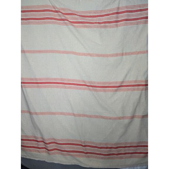 Cynthia Rowley Other - CYNTHIA ROWLEY Cotton/Flax Table Cloth Tan/Salmon Stripped 59" x 60"